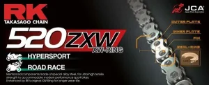 Corrente Transmissão RK Takasago 520ZXW x 120L com O-ring